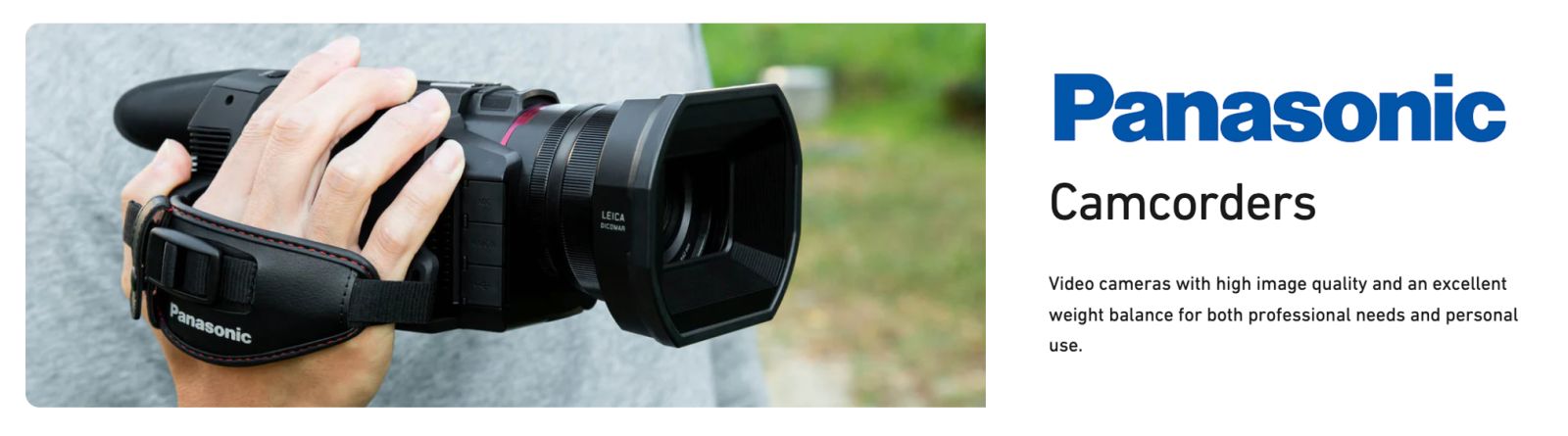 Panasonic Camcorders Banner