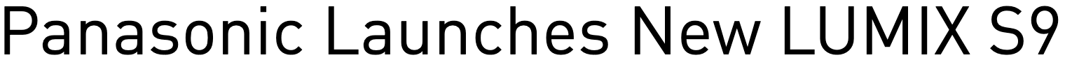 Panasonic Launches New LUMIX S9