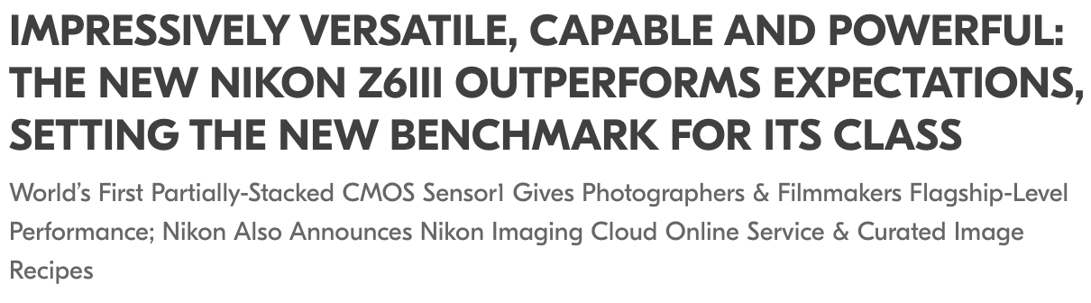 NIKON Z6III OUTPERFORMS