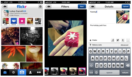 Flickr iOS Interface