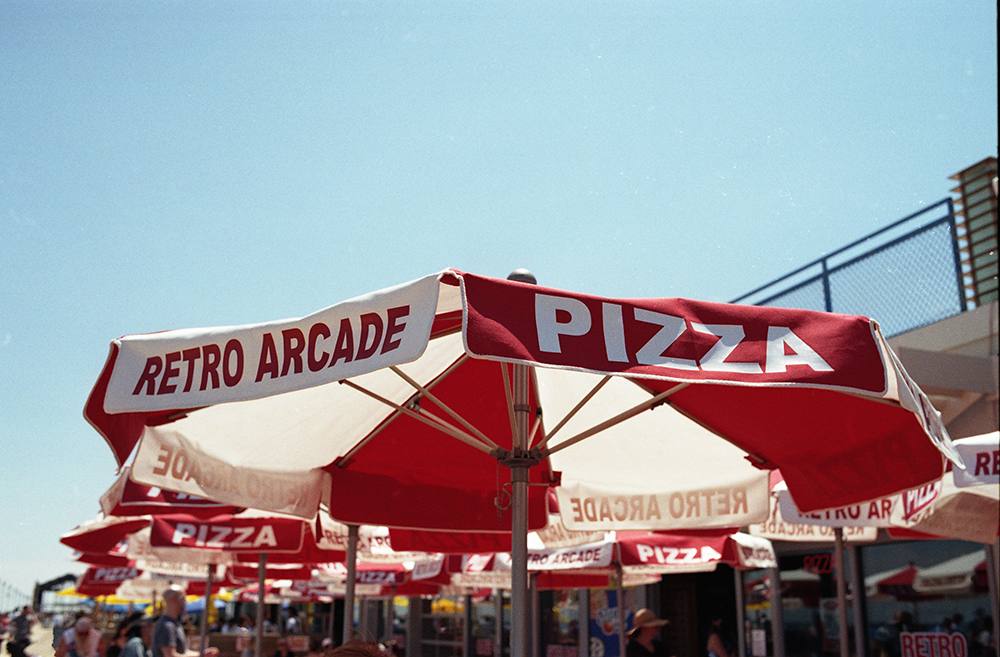 Photo of Pizza Umbrella taken with Fujifilm Fujicolor 200 Film