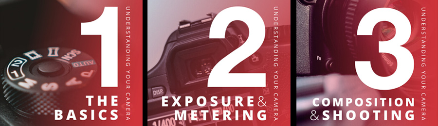 Graphic displaying our Understanding Your Camera Series: 1, 2, and 3