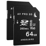Angelbird 64GB AV Pro UHS-II SDXC Memory Card (2-Pack) V60