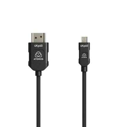 Atomos 17.7in 4K Micro-HDMI to Full HDMI Coiled Cable