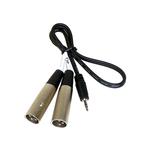 Azden MX-2 Stereo Mini-to-Twin XLR Cable (Black)