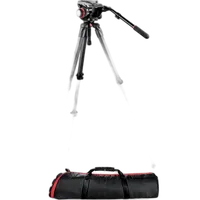 Manfrotto 504HD VD Fluid Video Head with 535 CarbonFiber Tripod Legs  and  Case 0