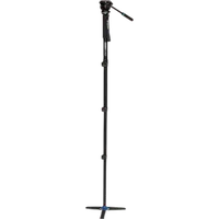 Benro A38FD Series 3 AL Monopod with Locking 3-Leg Base  and  S2PRO Head 2