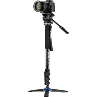Benro A38FD Series 3 AL Monopod with Locking 3-Leg Base  and  S2PRO Head 3