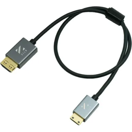 ZILR Hyper-Thin High-Speed Mini-HDMI to HDMI Cable with Ethernet (17.7in)