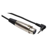 Hosa Technology Mini Mono Male to 3-pin XLR Female Angled Cable - 10 ft
