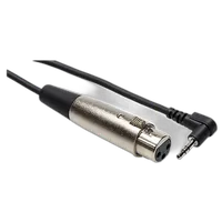 Hosa Technology Mini Mono Male to 3-pin XLR Female Angled Cable - 10 ft 0