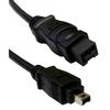 Firewire Cable IEEE-1394, 9P / 4P, Black, 15 ft