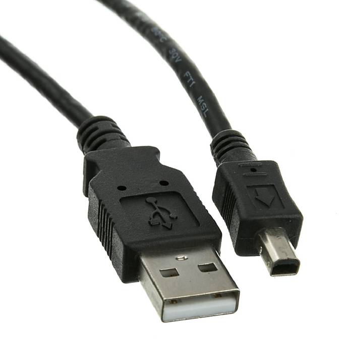 video Modsige lade USB Type A Male / Mini-B Male Cable, 4 Pin, Black, 6 ft | Cables and  Connectors | Unique Photo at Unique Photo