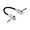 Hosa Technology Professional 1/4in Right-Angle to 1/4in Right Angle Coupler