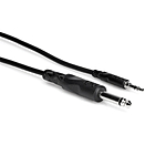 Hosa Technology Stereo Mini Male to 1/4in Mono Male Cable - 10FT