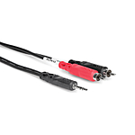 Hosa Technology Stereo Mini Male to 2 RCA Male Y-Cable (6FT)