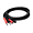Hosa Technology Two 1/4in Phone Male to Two RCA Male Unbalanced Cable 6.6FT