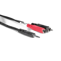 Hosa Technology Stereo Mini (3.5mm) Male to 2 RCA Male Y-Cable - 3FT 0