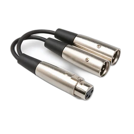 Hosa Technology XLR Female to 2 XLR Male Y-Cable (6INCH)