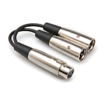 Hosa Technology XLR Female to 2 XLR Male Y-Cable (6INCH)