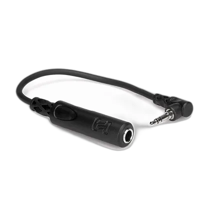 Hosa Technology Stereo Mini Angled Male to Stereo 1/4in Female Headphone Ext