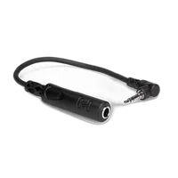 Hosa Technology Stereo Mini Angled Male to Stereo 1/4in Female Headphone Ext 0