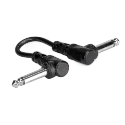 Hosa Technology 1/4in Right-Angle Phone Male to 1/4in Right-Angle Phone Male