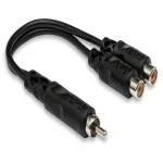 Hosa Technology RCA Male to 2 RCA Female Y-Cable - 6in 0
