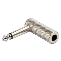 Hosa Technology GPP151 Angled Male 1/4in Phone to Female 1/4in Phone Adapter 0