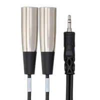 Hosa Technology Stereo Mini-Phone (3.5mm) Male to 2 XLR Male Y-Cable - 9.9FT 0