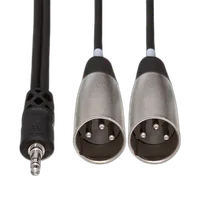 Hosa Technology Stereo Mini-Phone (3.5mm) Male to 2 XLR Male Y-Cable - 9.9FT 2