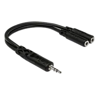 Hosa Technology Stereo Mini (3.5mm) Male to 2 Stereo Mini (3.5mm) Female Y 0
