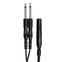 Hosa Technology 1/4in Female to Dual 1/4in Male Y-Cable (6INCH) 3