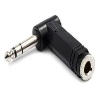 Hosa Technology GPP273 Stereo Male 1/4in Phone to Angled Stereo Female 1/4in 0