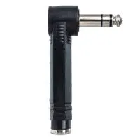 Hosa Technology GPP273 Stereo Male 1/4in Phone to Angled Stereo Female 1/4in 2