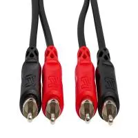 Hosa Technology 2 RCA Male to 2 RCA Male Dual Cable (Nickel Contacts) - 10FT 3