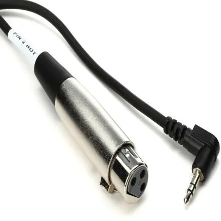 Hosa Technology Stereo Mini Angled Male to 3-Pin XLR Female Cable - 15FT