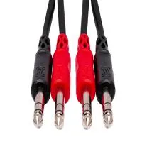 Hosa Technology Dual 1/4in TRS Male to Dual 1/4in TRS Male Stereo Audio 3