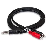 Hosa Technology Stereo 1/4in Male to 2 RCA Male Y-Cable (10FT) 0