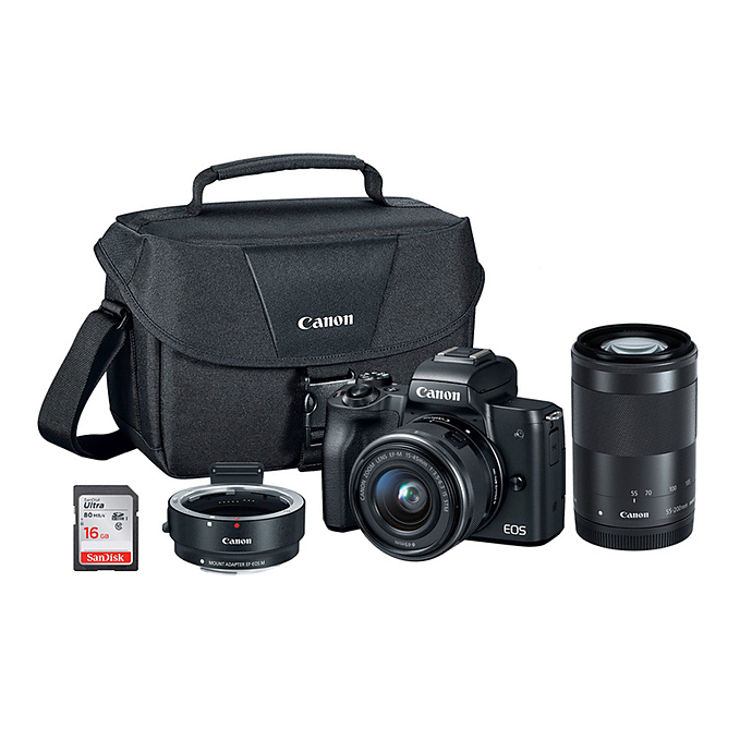 Mobiliseren Miniatuur omringen Canon EOS M50 Mirrorless 2 Lens Value Bundle | Mirrorless Cameras | Canon  at Unique Photo