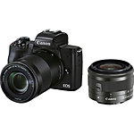 Canon EOS M50 Mark II Mirrorless Digital Camera w/15-45mm  and  55-200mm Lenses