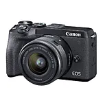 Canon EOS M6 Mark II Mirrorless Camera with 15-45mm Lens  and  Viewfinder Kit (B 3