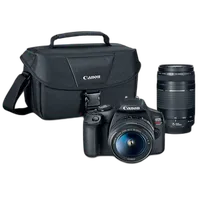 Canon EOS REBEL T7 EF18-55mm + EF 75-300mm Double Zoom KIT 0