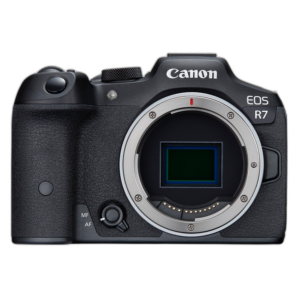 Canon EOS R7 Content Creator Kit angled view