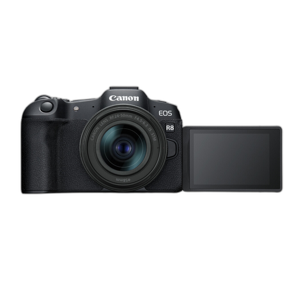 Canon EOS R8 mirrorless camera with kit lens