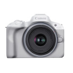 Canon EOS R50 Mirrorless Camera (White) with RF-S18-45mm f/4.5-6.3 IS STM Ki