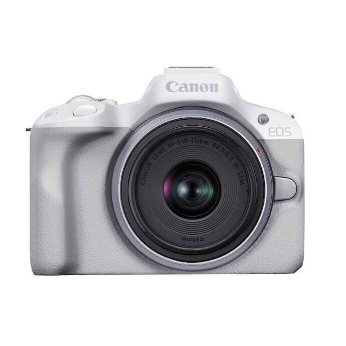 Canon EOS R50 Mirrorless Camera (White) with RFS1845mm f/4.56.3 IS