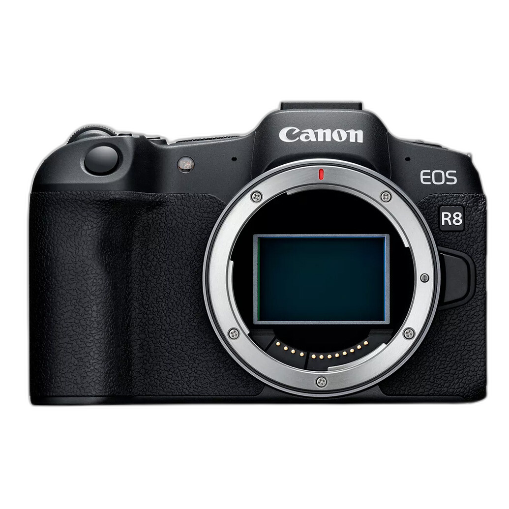 Canon EOS R8 Content Creator Kit angled view