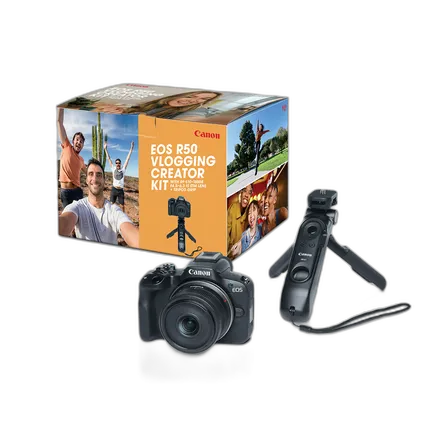 Canon EOS R50 Mirrorless Camera with RF-S 10-18mm Video Creator Kit