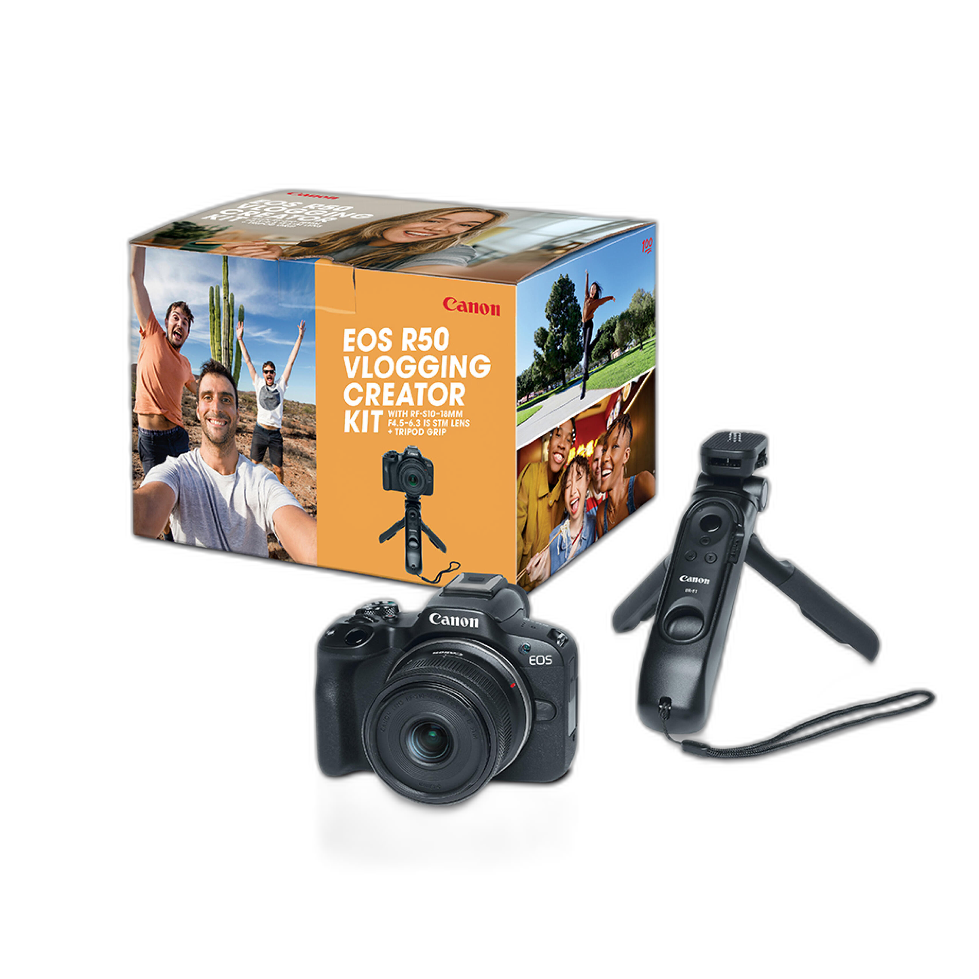 Canon EOS R50 Mirrorless Camera with RF-S 10-18mm Video Creator Kit
